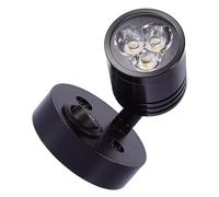 Operitacx Faretto a Incasso LED da 3w 12v per Camper e Caravan | Struttura in Alluminio Nero, Montaggio a Filo o Superficie, Testa Orientabile, per Cabine e Carte Nautiche