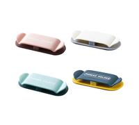 Operitacx Fermacavi per Spina Autoadesivo in Abs 4 Pezzi, Ganci per Cavi di Ricarica a Muro senza Foratura, Supporti per Organizzazione e Conservazione Spine Elettrodomestici, per Casa