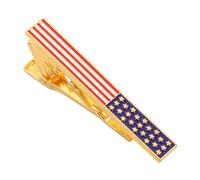 Operitacx Fermacravatta in Lega Design Patriottico della Bandiera Americana, Resistente a Piegature e Deformazioni, Finitura Raffinata e Lucida, per Eventi Formali e Festività Pubbliche
