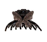 Operitacx Fermaglio che Fissa Saldamente i Chioma a Forma di Farfalla Chioma per Acrilico Nero, Resistente Accessorio Elegante a Compleanno per Ragazze e Donne