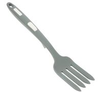 Operitacx Forchetta da Cucina in Silicone Antiaderente Verde-grigio, Forchettone Ergonomico per Spaghetti e Insalata, Utensile Riutilizzabile per Uso Casalingo e Ristorazione