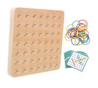 Operitacx Geoboard Legno Educativo per Strumento Apprendimento Geometrico con Chiodi per Sviluppo Creatività Motricità Fine e Conoscenza Geometriche