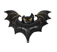 Operitacx Giant Inflatable Bat Balloon Matte Halloween Decoration For Indoor Outdoor Parties Easy Setup Spooky Hanging Bats For Haunted House And