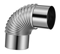 Operitacx Gomito in Acciaio Inossidabile Per Stufa Legna Resistente Al Calore Canale Di Scarico Legno Facile Da Installare Per Cucina Sicura e Antincendio