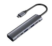 Operitacx Hub USB C con Porte USB e Doppia Porta Type C Adattatore per Laptop Design Compatto per Facile Trasporto