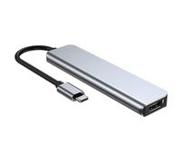 Operitacx Hub USB di Tipo C Porte Hub Dati Multifunzione Adattatore di Espansione e Trasferimento Alimentazione Porte USB Slot e Porta di Uscita Video Guscio in Processo di Ossidazione Anodi