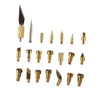 Operitacx Kit 22 Pezzi Punte per Ferro da Saldare in Rame per Pirografia su Legno e Pelle Resistenti alla Ruggine per Lavori Fatti a Mano e Hobby