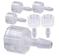 Operitacx Kit 8 Pezzi Raccordi Luer Lock Filettatura Interna 3,2mm in PP Resistente a Prodotti Chimici per Tubi Flessibili Uso Industriale