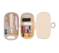 Operitacx Kit da Cucito Scatola Portafilo da Ricamo Bianco-Grigio Organizer per Aghi e Strumenti da Cucito Domestico Scatola Portaoggetti Compatta per Hobby e Ricamo