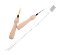 Operitacx Kit Punch Needle per Ricamo con Manico in Legno Ago da Cucito e Filo Strumenti per Applique e Decorazioni DIY Accessori Precisi Legno per Ricamo Mano