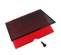Operitacx Kit Scrittura Braille Lavagna in Plastica 27 Righe 30 Celle e Penna Nera Ergonomica, Strumento di Apprendimento Braille per Principianti a Casa e Scuola