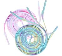 Operitacx Lacci per Scarpe Piatti Colorati Tie-dye 120 Cm 2 Paia Elastici per Sneakers e Scarpe Sportive Stringhe Resistenti per Casual e Stivali Colore Casuale