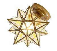 Operitacx Lampada Sospensione Contemporanea per Cucina e Corridoio Plafoniera da Soffitto in Stile Minimalista Luce Calda Dorata Elegante per Interni ed Esterni Decorazione Chic per Interni