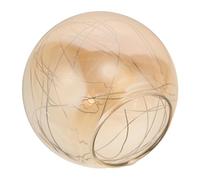 Operitacx Lampada Sospensione Sfera Vetro con Filo Alluminio Paralume per Plafoniera e Lampadario Vintage Copertura per Lampada da Soffitto Luce Design Minimalista Argento e Ømm