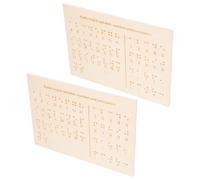 Operitacx Lavagna Montessori in Legno 2 Pezzi per L'apprendimento del Braille Lettere e Numeri in Rilievo, Facile da Pulire, Design Multifunzionale per Studenti Durante L'insegnamento