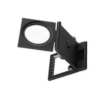 Operitacx Lente d'Ingrandimento per Gioielli Barra Luminosa Magnetica Guidato Occhiali LED Gioiellieri Kit Sensore Ricaricabile Luce del Garage Specchio Ingranditore Lenti in Black