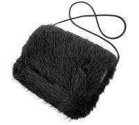 Operitacx Manicotto Scaldabraccia in Pelliccia Ecologica Donna Nero, Caldo e Confortevole, Morbido e Utilizzabile come Cuscino per Inverno e Matrimonio