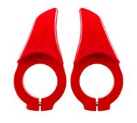 Operitacx Manopole per Bicicletta Design a Corno di Bue Rosso, Impugnatura Ergonomica in Pc, Facile da Installare, Accessori per Manubrio Mountain Bike e BMX