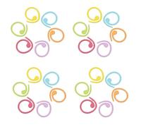 Operitacx Marcatori per Punti Circolari in Metallo a Spirale 50 Pezzi - Segnapunti per Uncinetto e Maglieria Blocco Sicuro, Multicolori, Resistenti alla Corrosione, per Lavori a