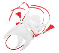 Operitacx Maschera Cinese per Carnevale a Viso Intero in Plastica Leggera e Confortevole Disegni Dipinti a Mano per Feste e Cosplay Stile Nazionale Bianco