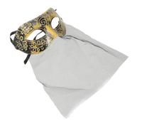 Operitacx Maschera da Carnevale per Donna in Pvc e Tessuto, Raffinata e Misteriosa, Confortevole da Indossare per Balli in Maschera e Feste Formali