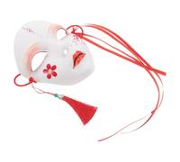 Operitacx Maschera Design e del Viso Completa Copertura per Mano Dipinto a Halloween Plastico Bianco Unica ed Elegante Adulti Donna Feste e Scherzi