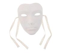 Operitacx Maschera Steampunk Bianca in Abs per Feste Cosplay e Balli in Maschera, Resistente ai Danni Motivi Intricati, Stile Punk Cyborg per Adulti Uomini