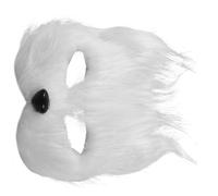 Operitacx Maschera Volpe Realistica in Abs per Balli e Mascherate | Bianco, Leggera e Ben Rifinita, Fori Occhi, per Donna, Accessorio Cosplay e Photo Prop