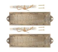 Operitacx Mezuzah per Benedizione Domestica in Lega Oro Resistente Religiosa Ebraica 2 Pezzi Decorazione Vintage e Occasioni Festive per Porta D'ingresso