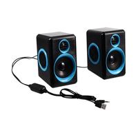 Operitacx Mini Altoparlanti Casse Audio Portatili USB per Computer Desktop e Laptop in ABS/pu 2 Pezzi Suono Potente, Design Elegante per Ufficio e Casa