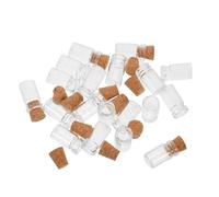 Operitacx Mini Bottiglie di Vetro con Tappo in Sughero da 1ml 100 Pezzi Bottigliette Trasparenti Compatte e Portatili e Raccolta di Materiali Artigianali per Decorazioni Fai da Te