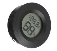 Operitacx Mini Misuratore Elettronico di Temperatura e Umidità Display Lcd, Plastica Nera Resistente, Semplice da Consultare, per Uffici e Magazzini