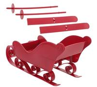 Operitacx Mini Ornamento Slitta Natalizia in Plastica Rossa, Decorazione | Tavolo per Natale e Feste, Può Stare su Superfici Lisce, Resistente All'usura, Lavorazione Delicata