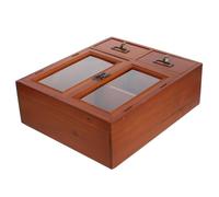 Operitacx Mobiletto da Parete Vintage in Legno Marrone Doppia Porta, Armadietto Multiuso per Storage Funzionale e Arredamento Rustico