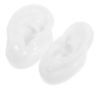 Operitacx Modello di Orecchio in Silicone Bianco senza Odore per Pulizia Orecchie, Pratico e Resistente, per Scuole di Massaggio e Negozi di Agopuntura, 1 Paio