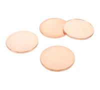 Operitacx Monete Commemorative Vuote Rosso Scuro 4 Pezzi da 1,73' Bordo Filettato per Incisione Laser Artigianale Fai da Te, Metallo Resistente all’ossidazione per Creazione Gioielli