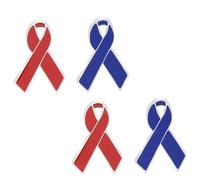 Operitacx Nastro Rosso per Sensibilizzazione Aids 4 Pezzi in Lega e Giornata della Lotta All'aids Decorazione Creativa per Quotidiano