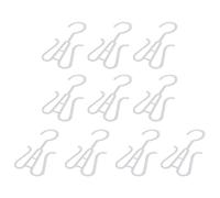 Operitacx Organizzatore per Scarpe da Appendere 10 Pezzi Gancio Doppio in Plastica Bianca Appendino per Scarpe e Stivali Salvaspazio per Armadio