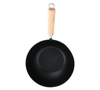 Operitacx Padella Wok Antiaderente in Acciaio Inox per Casa e Campeggio Tegame Multiuso Compatto e Resistente con Manico Ergonomico Adatto per Uova e Cotture Quotidiane