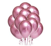 Operitacx Palloncini Resistenti in Lattice da 10 Pollici Metallizzati Rosa 50 e Spessi per Decorazioni Festa per Addobbi Party e Raccolte