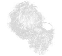 Operitacx Parrucca e Barba da Babbo Natale Cosplay per Feste di Natale | Aspetto Naturale, Accessori Decorativi per Travestimento, Bianco, K Silk, per Teen e Adulti
