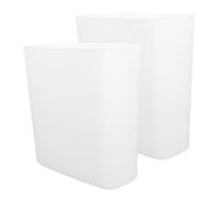 Operitacx Pattumiera Stretta Bianca 2 Pezzi in Pp Design Sottile e Stabile per Casa Ufficio Bagno, Contenitore Salvaspazio per Spazi Ristretti