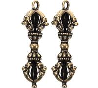 Operitacx Pestello Vajra Tibetano 2 Pezzi in Ottone Mini Ornamenti da Tavolo per Decorazioni Interne Eleganti