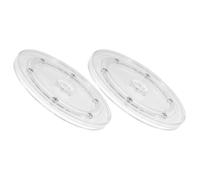 Operitacx Piatto Girevole in Plastica Ps 2 Pezzi Rotante 360 Gradi Design Antiscivolo e Resistente alla Deformazione per Organizzazione e Conservazione in Cucina