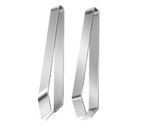 Operitacx Pinzette da Cucina Design di Precisione Uso Versatile in Acciaio Inossidabile Set di 2 per Rimozione Lisca di Pesce e Peli di Carne per Preparazione Alimentare Professionale