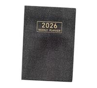 Operitacx Planner Mensile con Copertina PU Olografica Nera Notebook con per Organizzazione Domestica Budget Fitness e Gravidanza