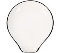 Operitacx Poggiamestolo Cucina Beige, Sotto Cucchiaio da Cucina, Rustico, Resistente, per il Piano Pulito, per Cucina e Cucchiaino da Caffè