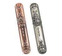 Operitacx Porta Aghi da Cucito a Mano per Macchine da Cucire in Lega, Set 2 Pezzi Custodia Vintage Compatta, Organizer Portautensili per Accessori da Cucito e Lavori Artigianali,