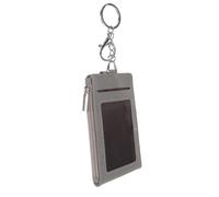 Operitacx Porta Badge Porta Carte con Portachiavi in Pu e Metallo, Design Sottile e Moderno, Sicuro e Comodo per Studenti e Lavoratori in Contesto Scolastico e Casual