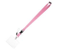 Operitacx Porta Badge Trasparente Per Tessere Identificative Cordini Divertenti Per Badge Da Lavoro Custodia Leggera in Poliestere e Lega Di Alluminio Adatta Per Carte Di Credito e Scolastic